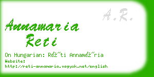 annamaria reti business card